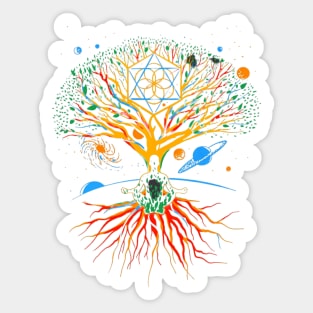 manifestation colorful tree Sticker